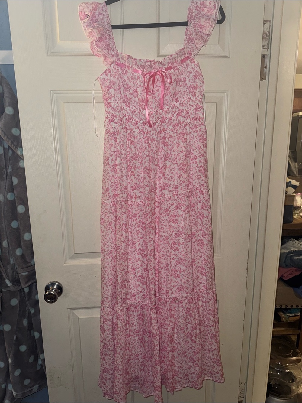 Altar'd State Pink & White Floral Maxi Skirt